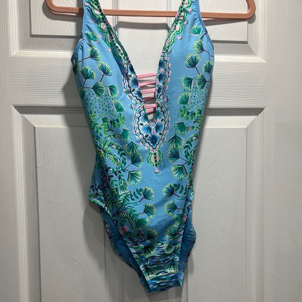 Lilly Pulitzer Blue and Green Swimsuit